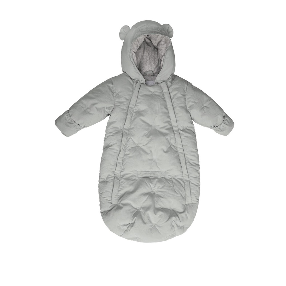Cozy Grey Baby Sleep Sack with Hood